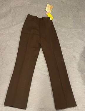 Milliken Delicia Vintage 70s Acrylic Double Knit Brown New XS Petite